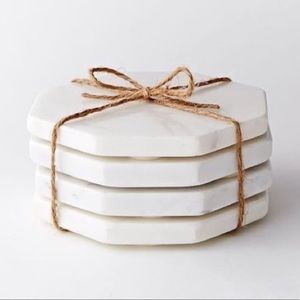 Zeal Living white marble coasters. New in box.